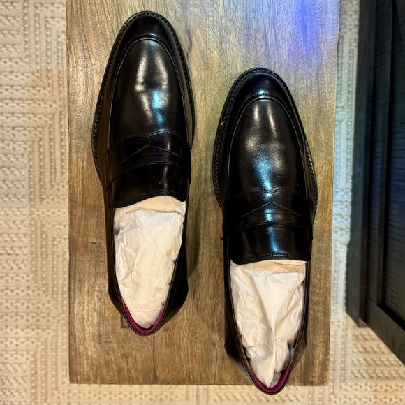 Johnston & Murphy Men's Penny Loafers (Burgundy, Leather, US Size 9.5M) - Picture 1 of 5